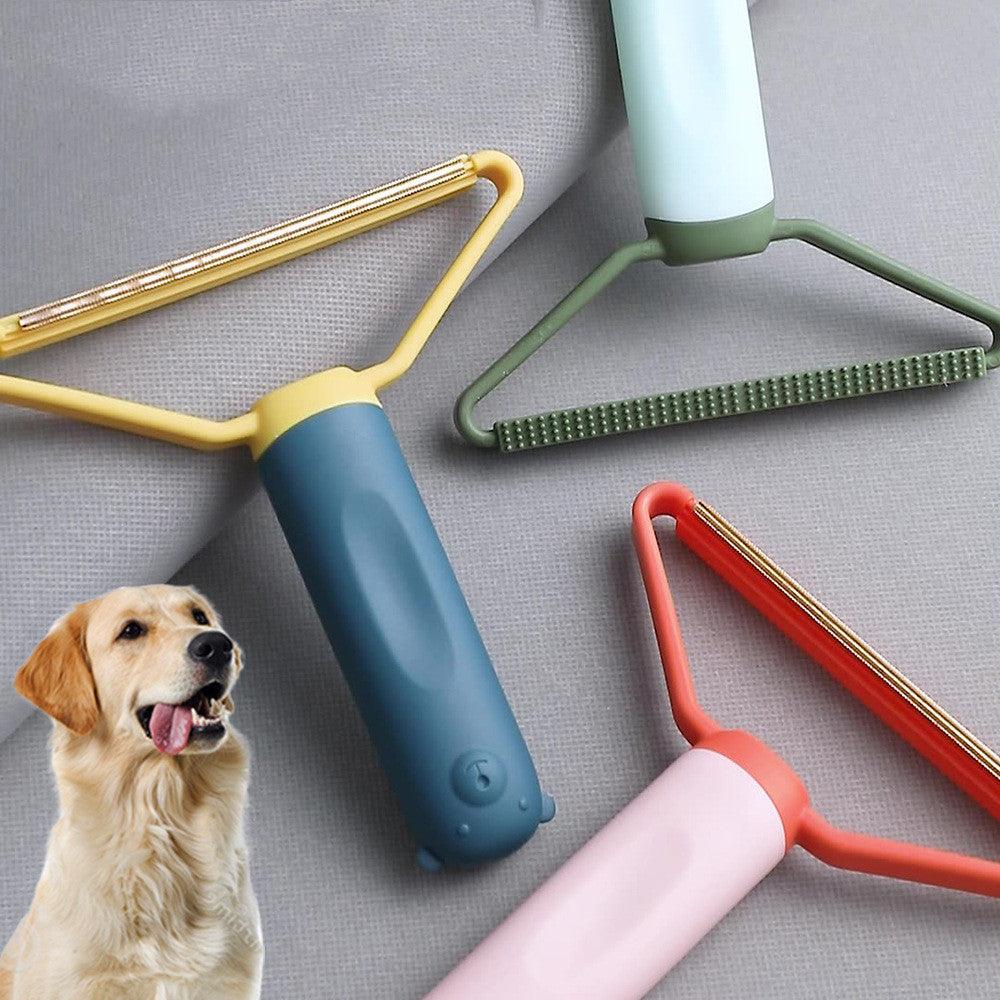 Pet Cat Dog Hair Remover Dematting Comb Double-Sided Sofa Clothes Shaver Lint Rollers For Cleaning Pets Comb Brush Removal Mitts Brush - Dog Hugs Cat