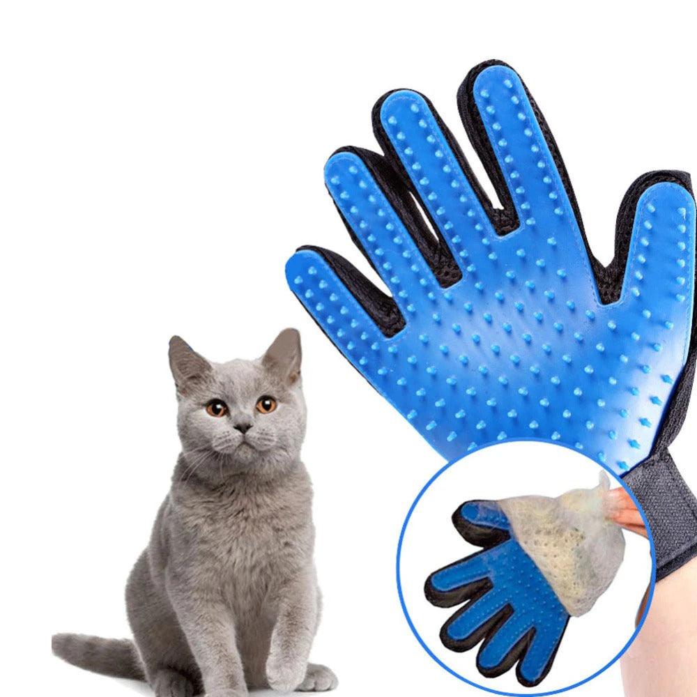 Cat Grooming Glove For Cats Wool Glove Pet Hair Deshedding Brush Comb Glove For Pet Dog Cleaning Massage Glove For Animal Sale - Dog Hugs Cat