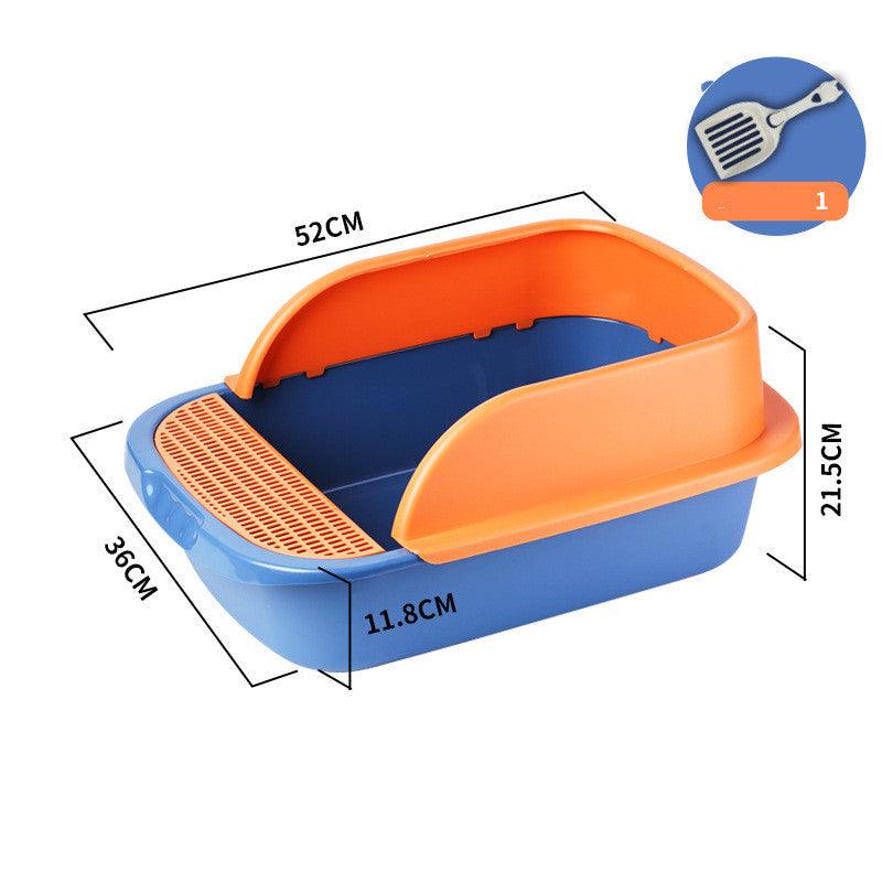 Bedpan Fully Enclosed Cat Litter Box Cat Kennel Kennel - Dog Hugs Cat