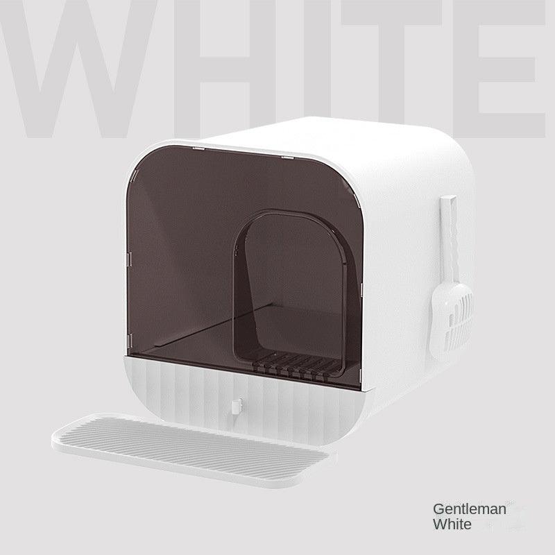 Drawer Type Cat Litter Box Fully Enclosed And Splash-Proof - Dog Hugs Cat