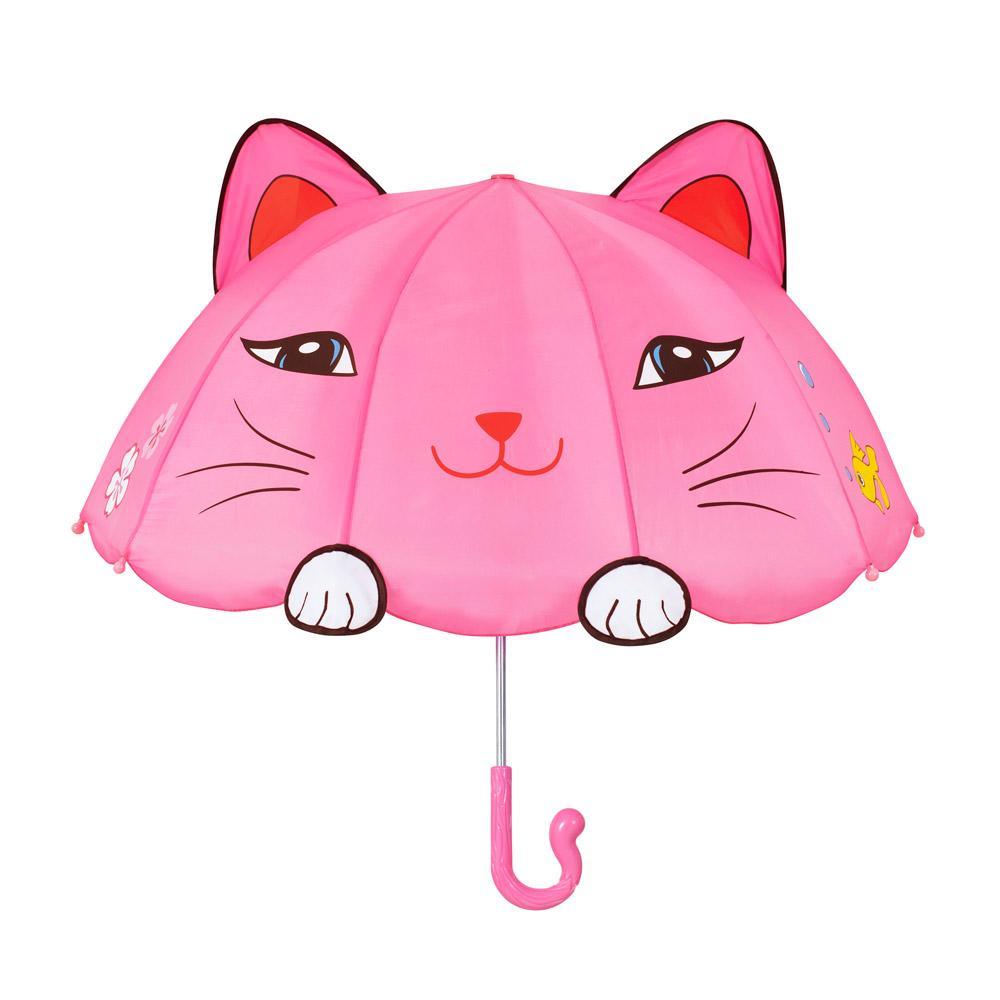 Kidorable Lucky Cat Child-Sized Nylon Umbrella with Tail Handle