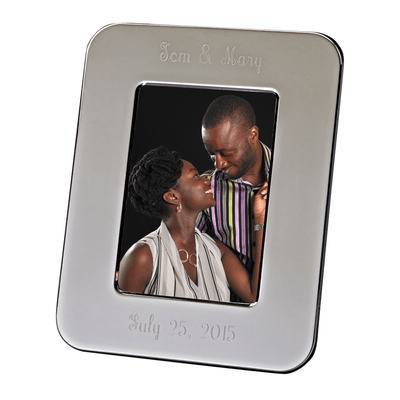 Elegant Radius Nickel Plated Photo Frame For 4" X 6" Pictures