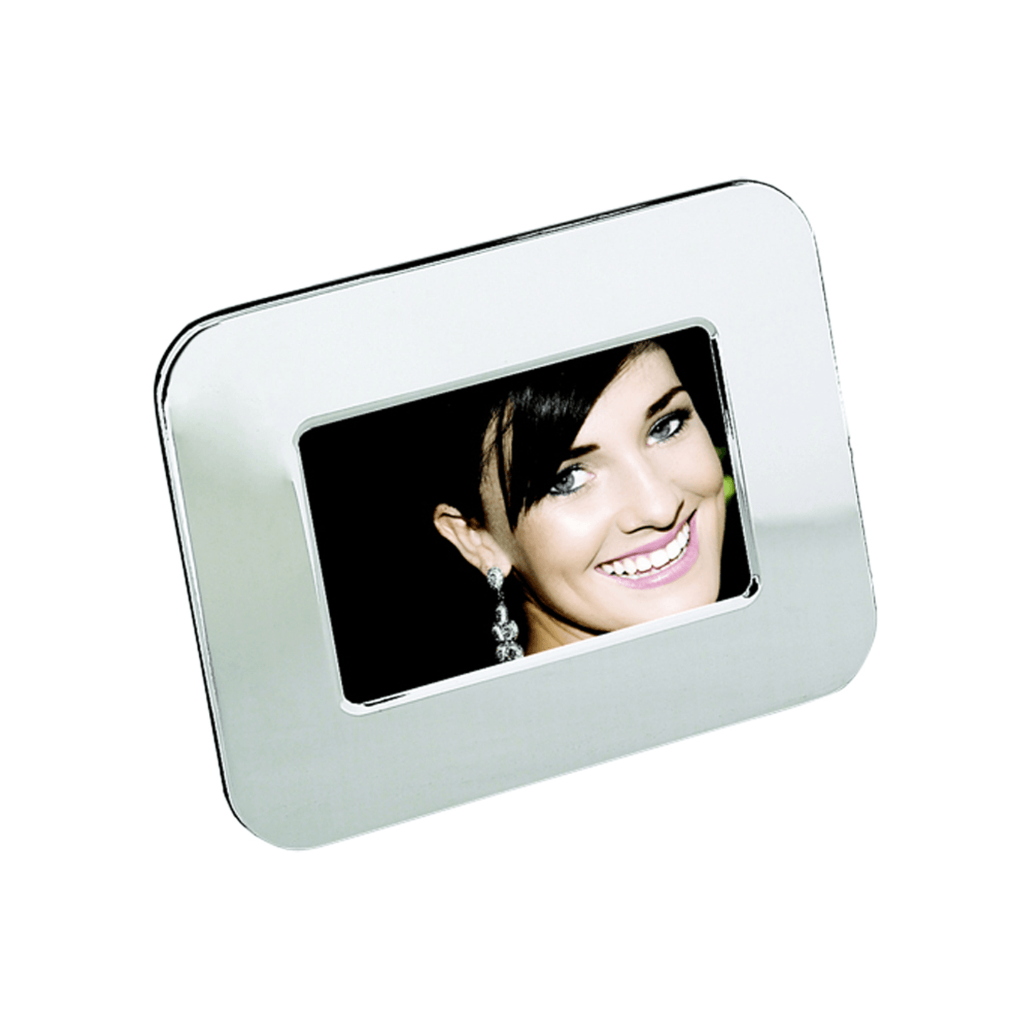 Elegant Radius Nickel Plated Photo Frame For 4" X 6" Pictures