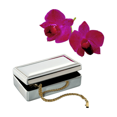 Elegant Nickel-Plated Double Velvet Jewelry Box