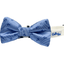 Navy Blue Striped Anchor Dog Bow Tie