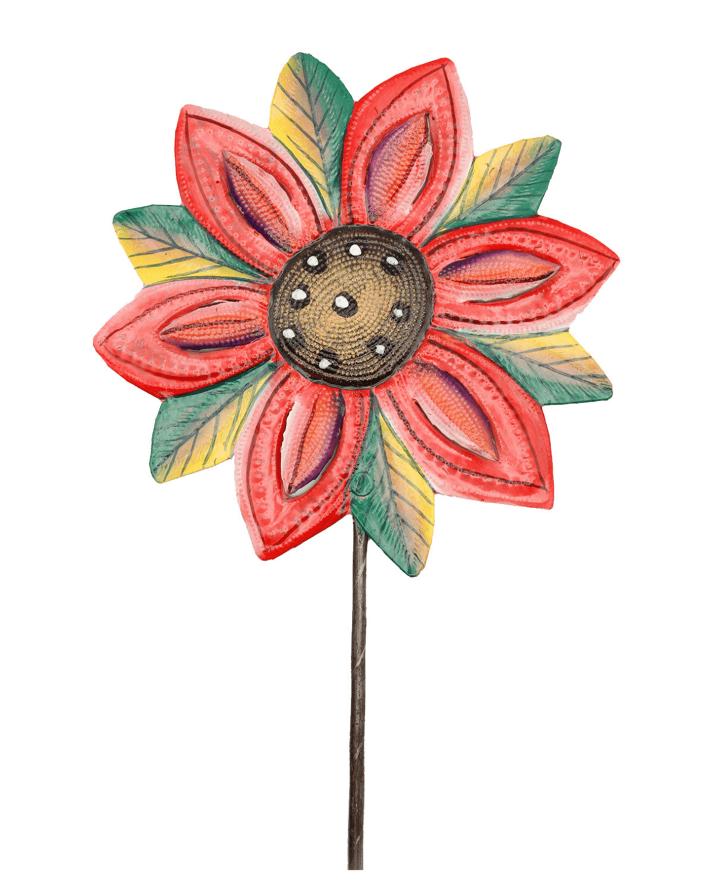 Madilyn Handcrafted Recycled Metal Flower Garden Stake