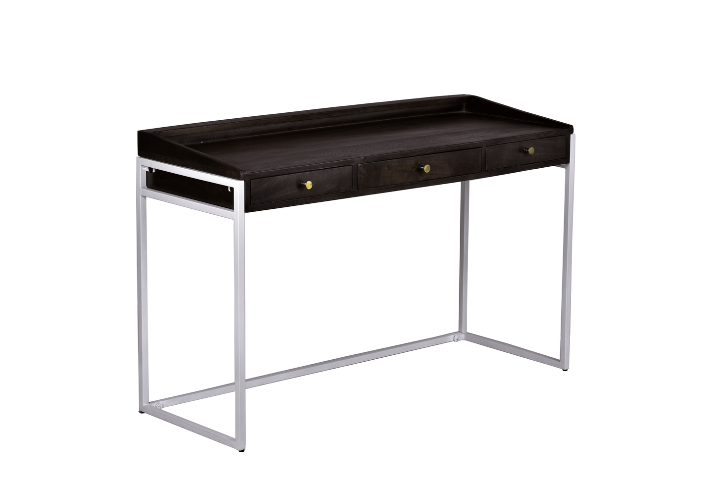 Spitiko Homes Modern Writing Desk With Wooden Surface And Metal Legs