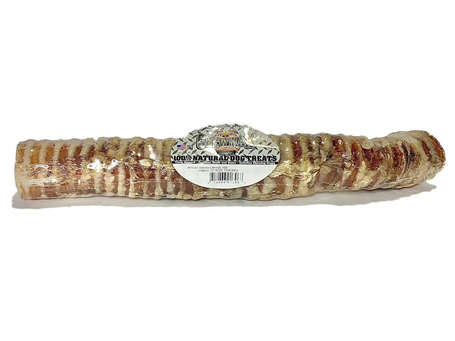 12" Natural Beef Trachea Chew for Dogs - Dog Hugs Cat