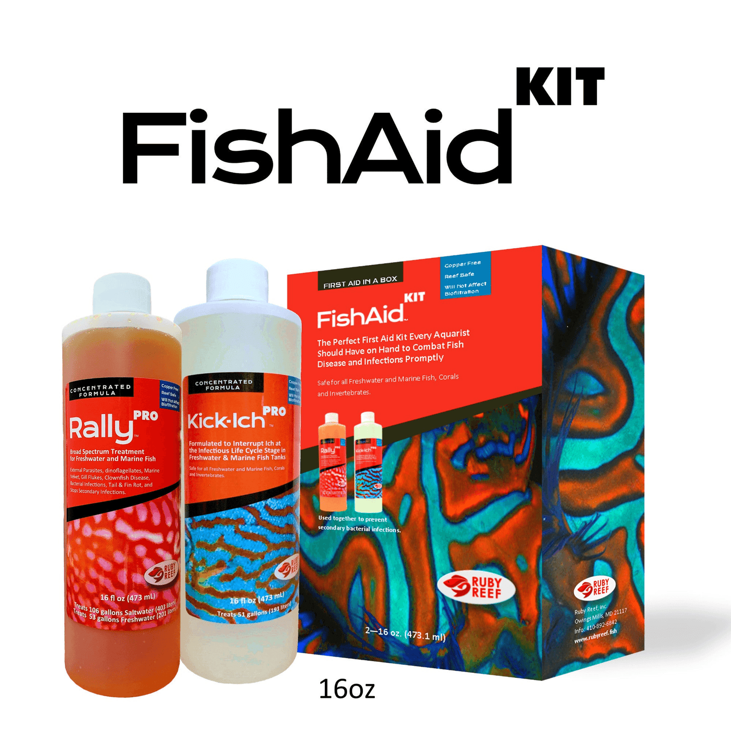 Ruby Reef FishAid Kit for Effective Aquatic Disease Management