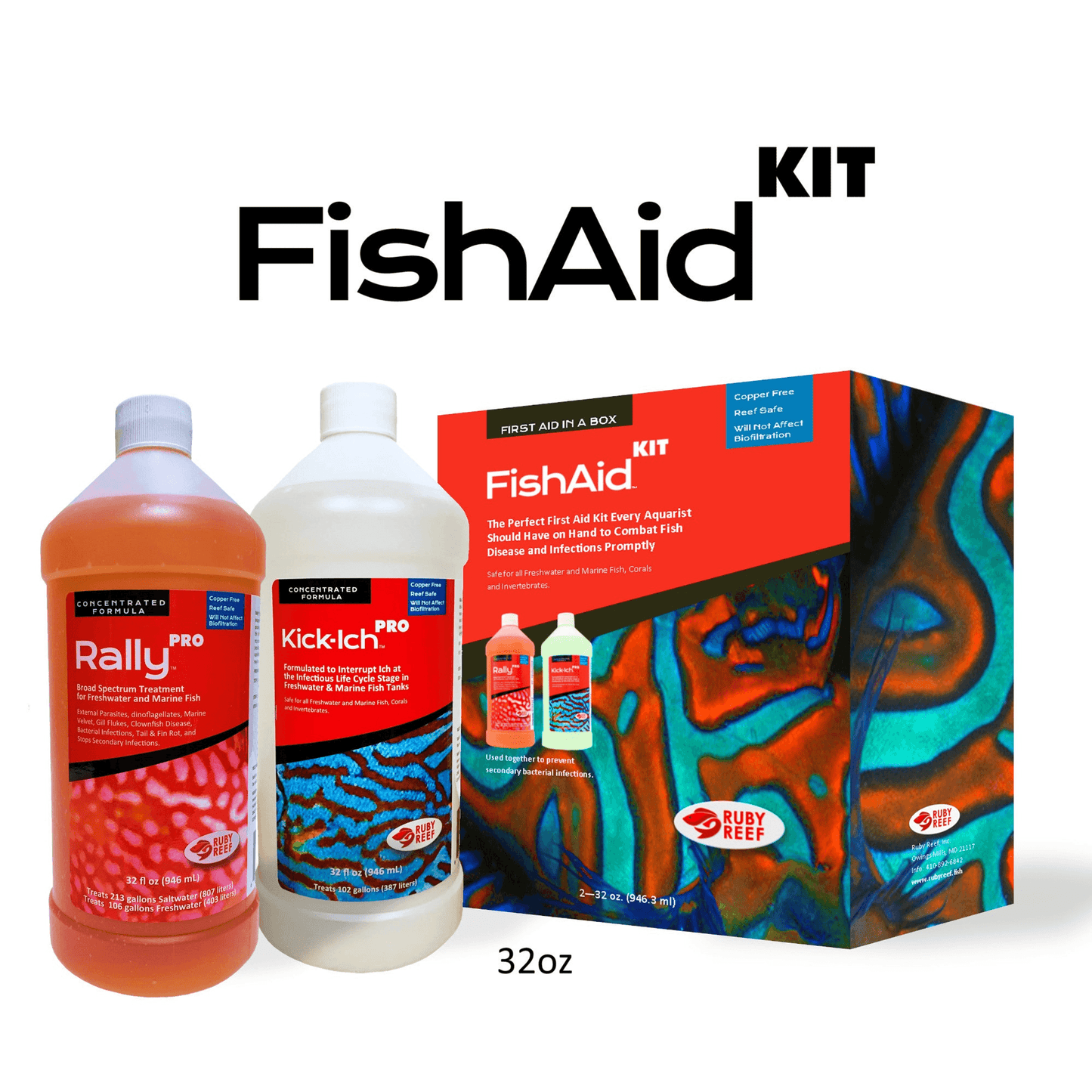 Ruby Reef FishAid Kit for Effective Aquatic Disease Management