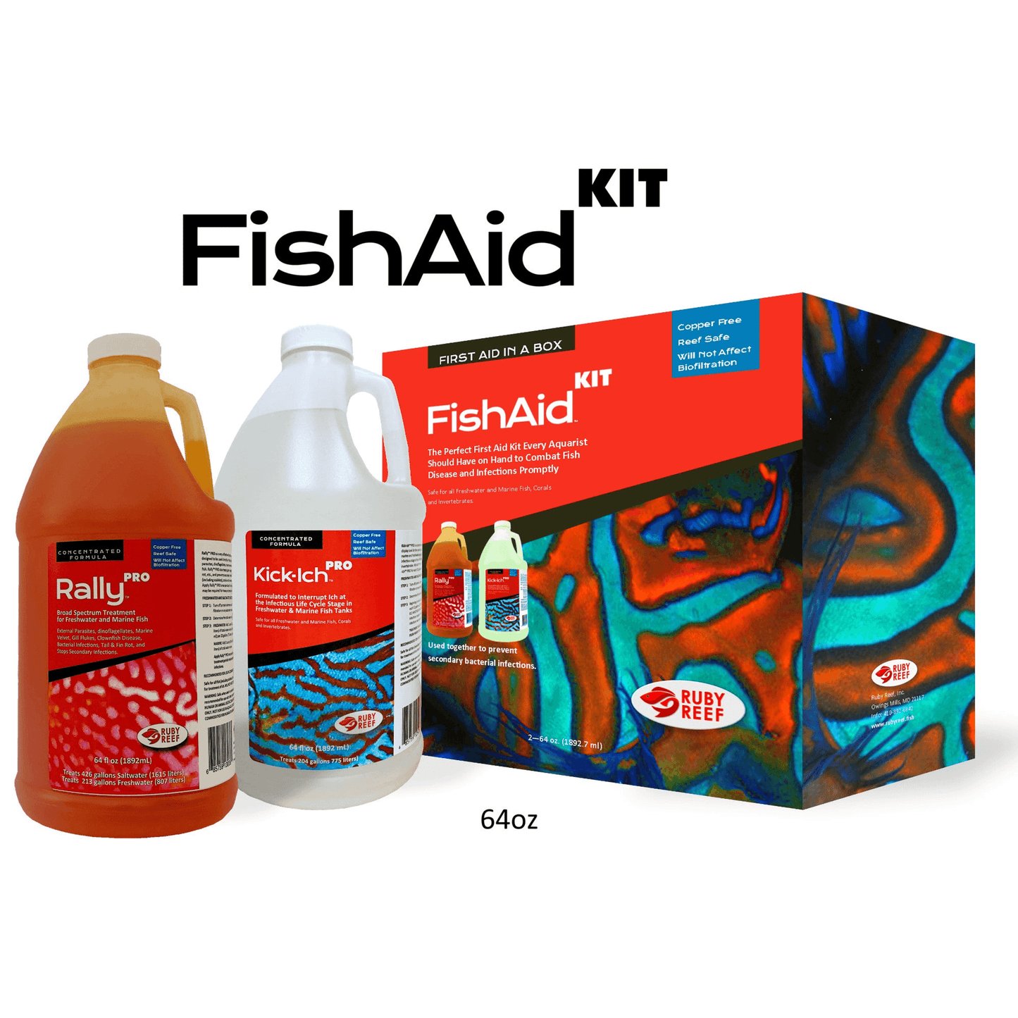 Ruby Reef FishAid Kit for Effective Aquatic Disease Management