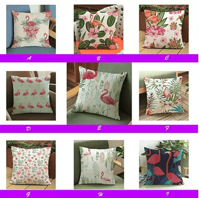 Fabulous Flamingos Cotton/Linen Cushion Cover