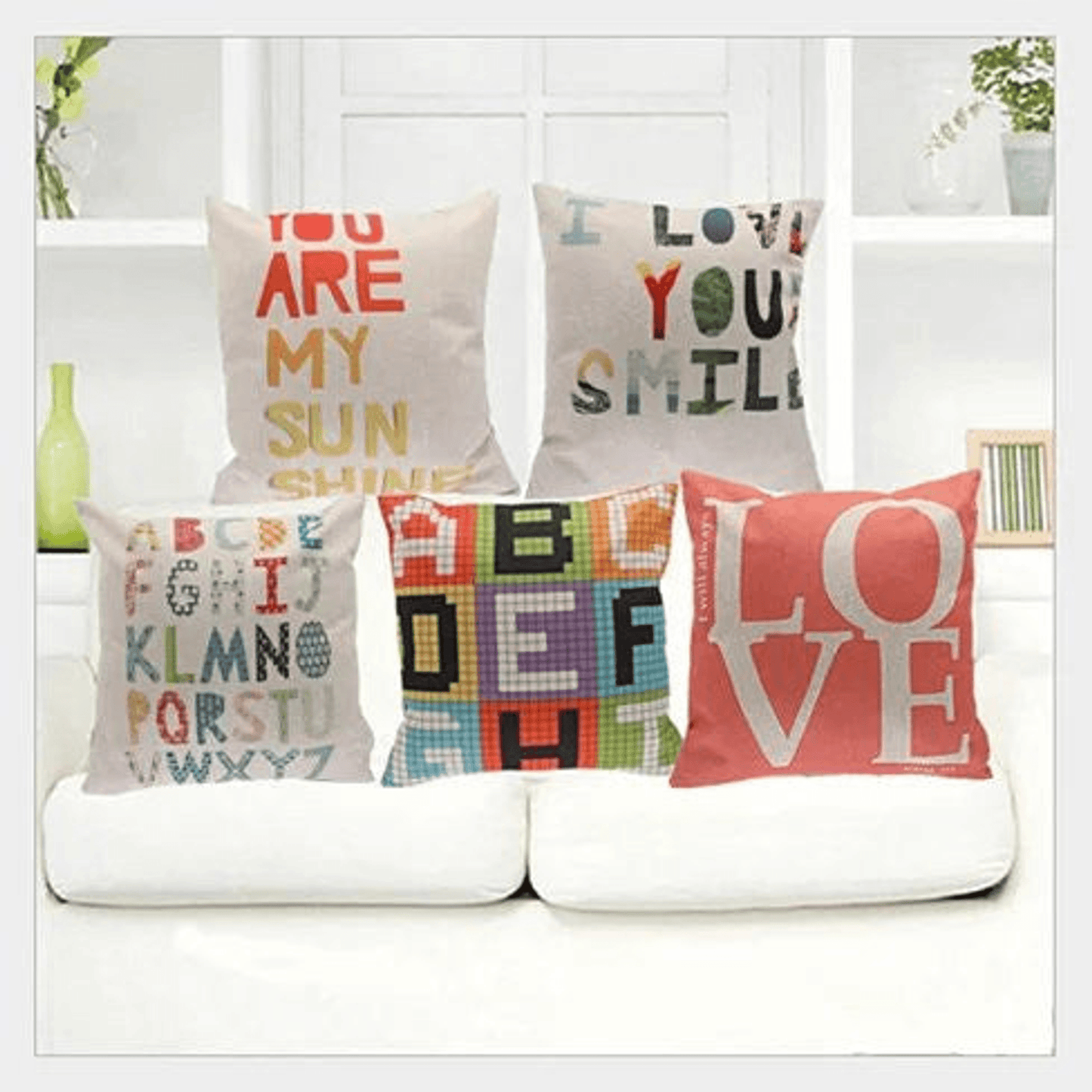 Abc Of Love Decorative Cushion Covers