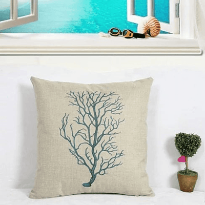 Coastal Charm Embroidered Cushion Covers Set Of 4