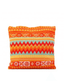 Bright Orange Jacquard Cotton Cushion Cover