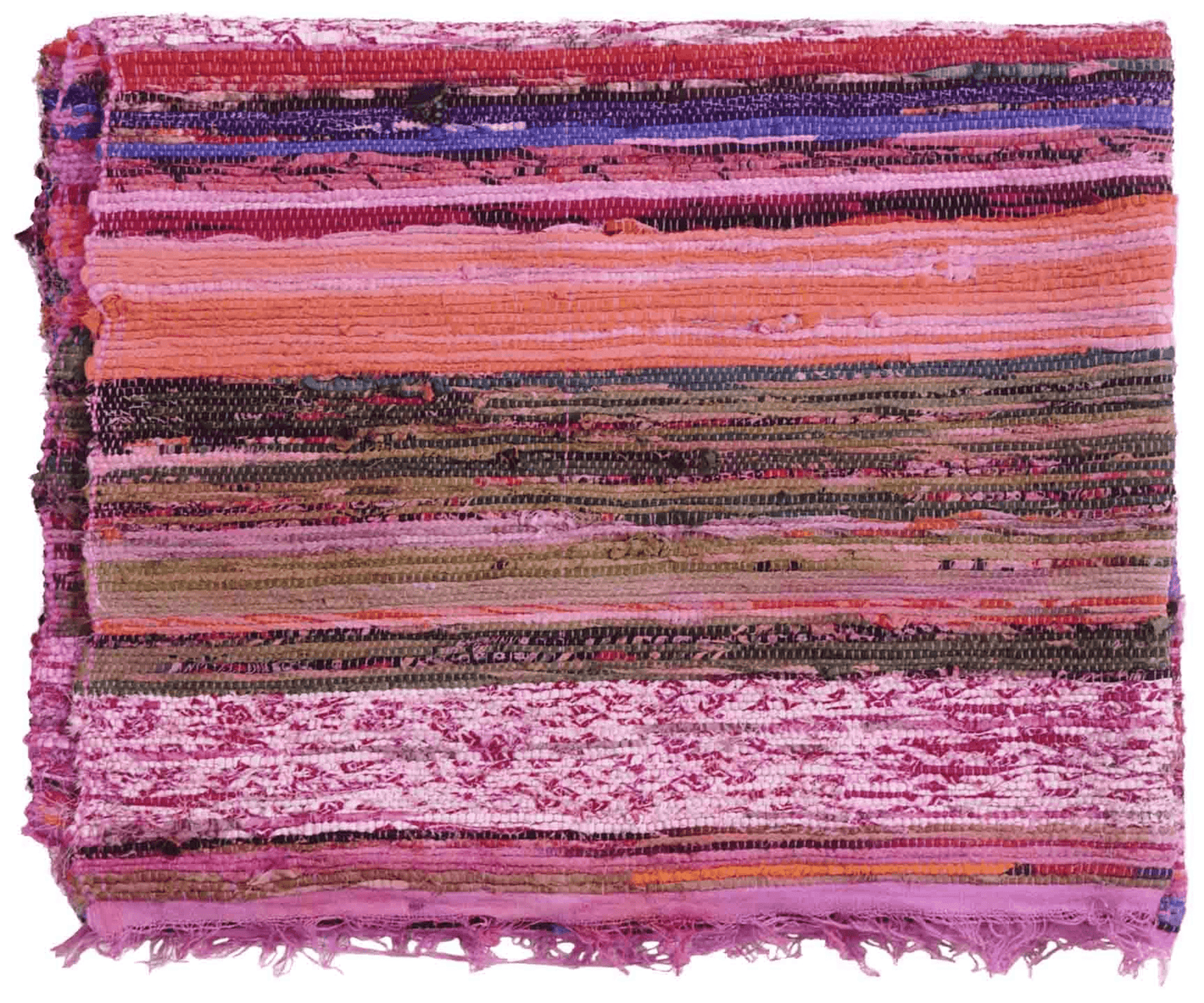 Handcrafted Recycled Fabric Rug - Assorted Colours & Sizes