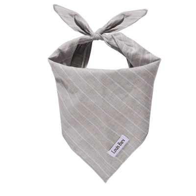 Elegant Grey Striped Dog Bandana for Stylish Pets