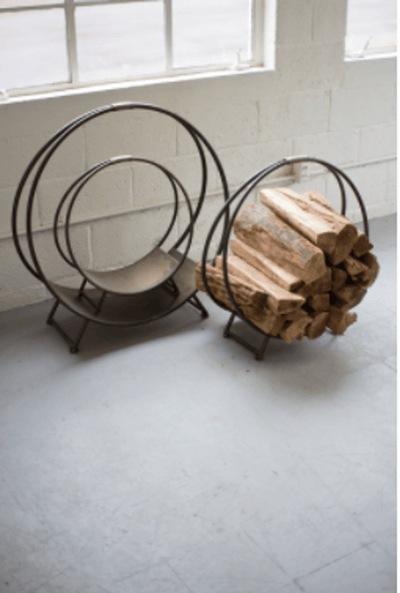 Elegant Set Of 3 Metal Firewood Racks - 31.5" X 13.5" X 33.5"