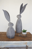 Faux Stone Rabbit With Elegant Metal Ears