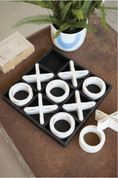 Kalalou Wooden Tic-Tac-Toe Game