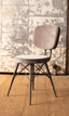 Elegant Cobblestone Velvet Dining Chair With Iron Frame