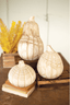 Elegant Set Of Three Natural Wood Pumpkins