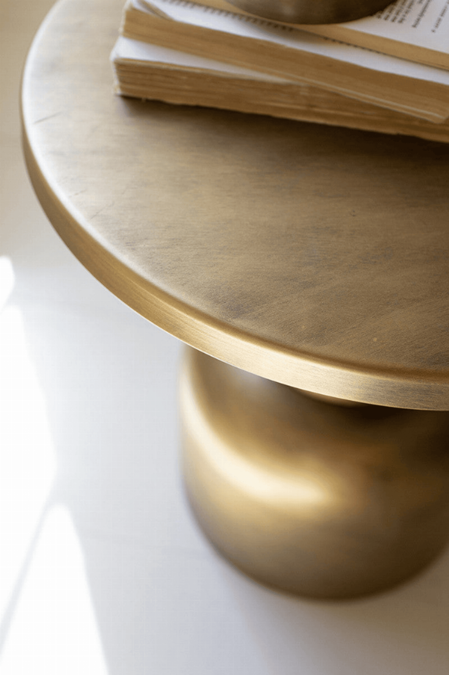 Elegant Antique Brass Accent Table