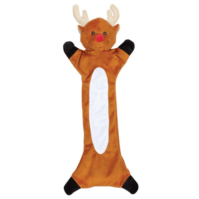 Zanies Festive Reindeer Unstuffie Plush Toy