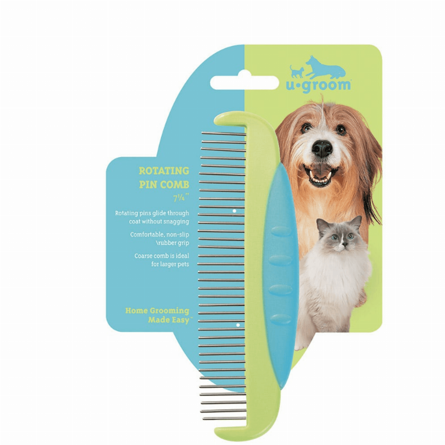 UG 5.5-Inch Rotating Pin Comb for Effortless Styling