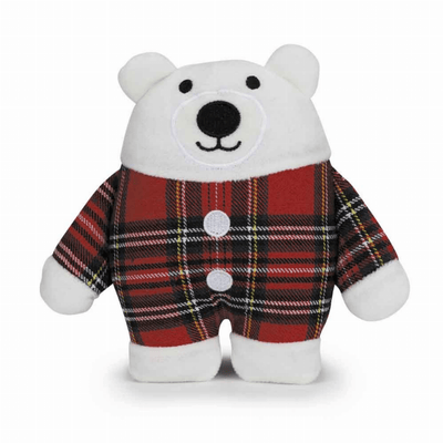 ZA Holiday Tartan Polar Bear Companion