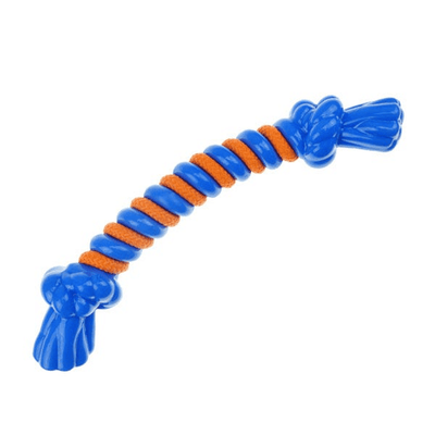 Premium Large Blue TPR Rope Bone for Dogs