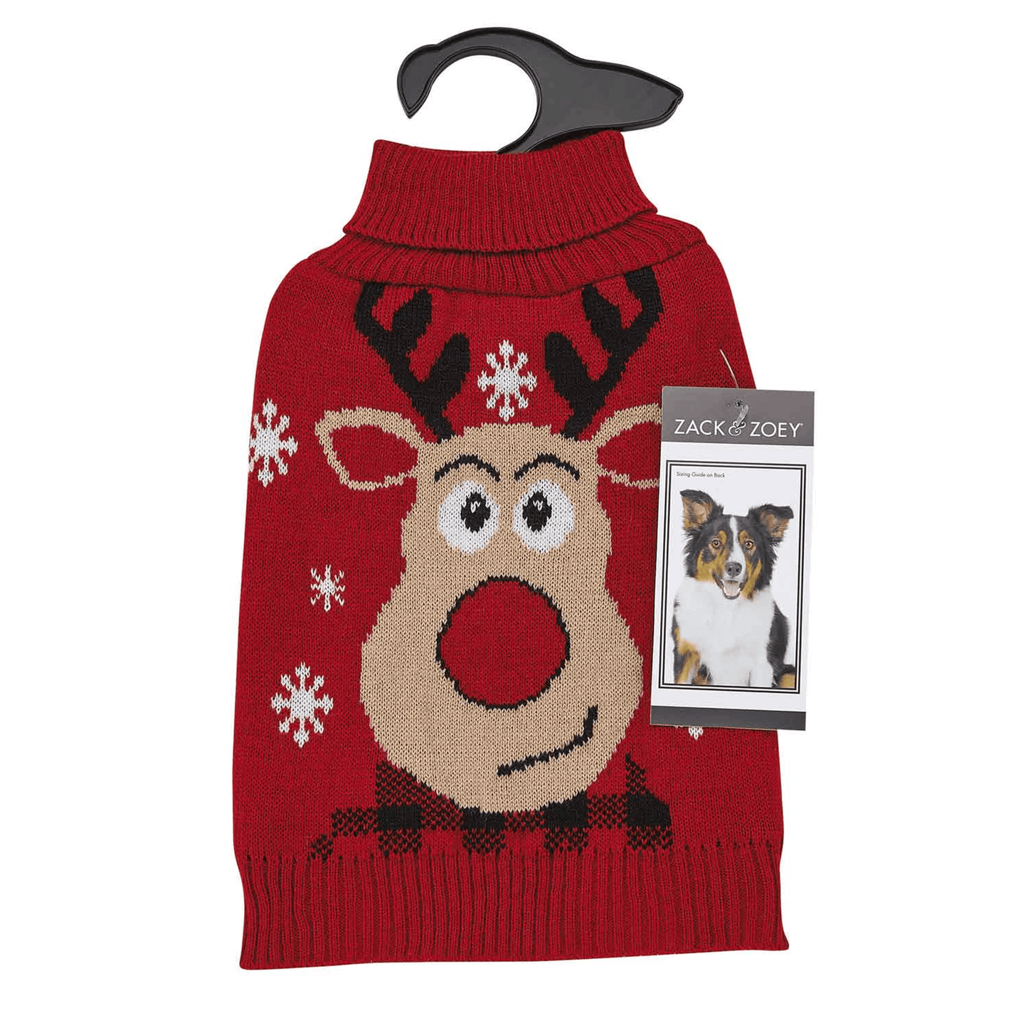 ZZ Red Reindeer Acrylic Sweater for Pets