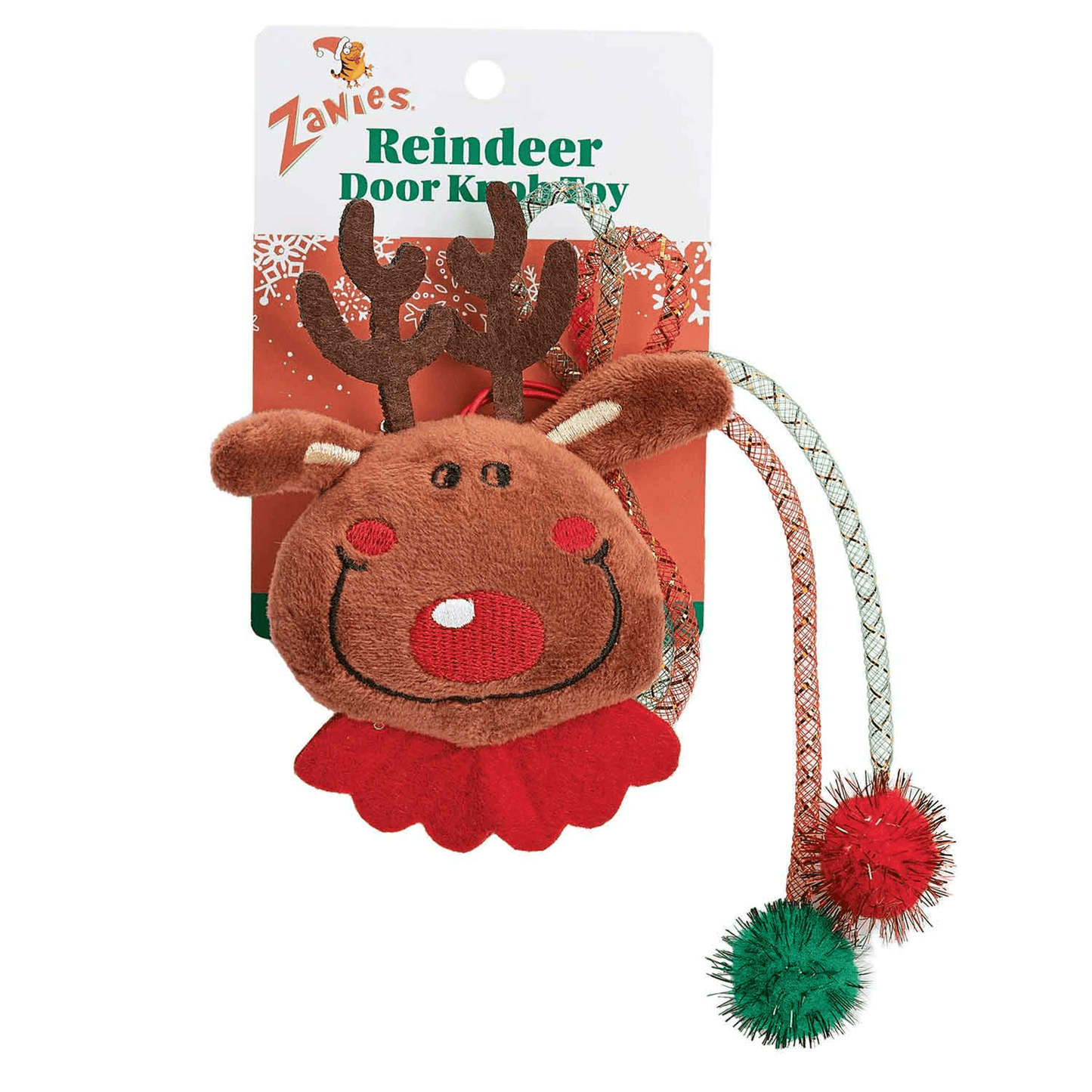 ZA Catnip Reindeer Door Knob Toy for Cats