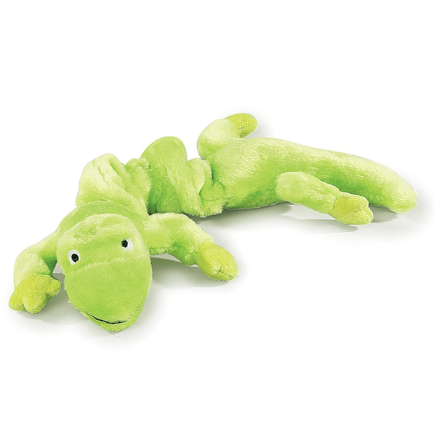 ZA Bungee Gecko Stretchable Plush Dog Toy - 16 to 24 Inches, Green