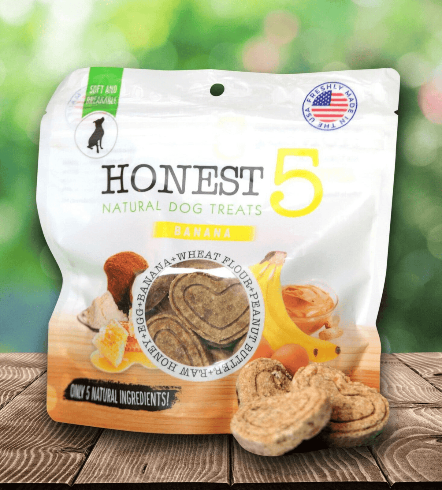 Natural Banana & Peanut Butter Dog Treats