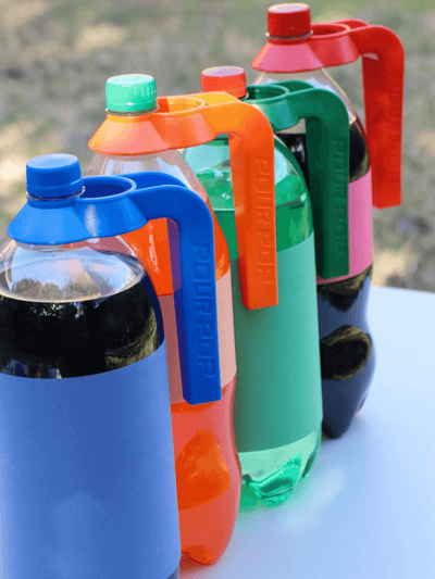 Pourpop Reusable Bottle Handles - Pack Of 6 Or 25, Assorted Colours