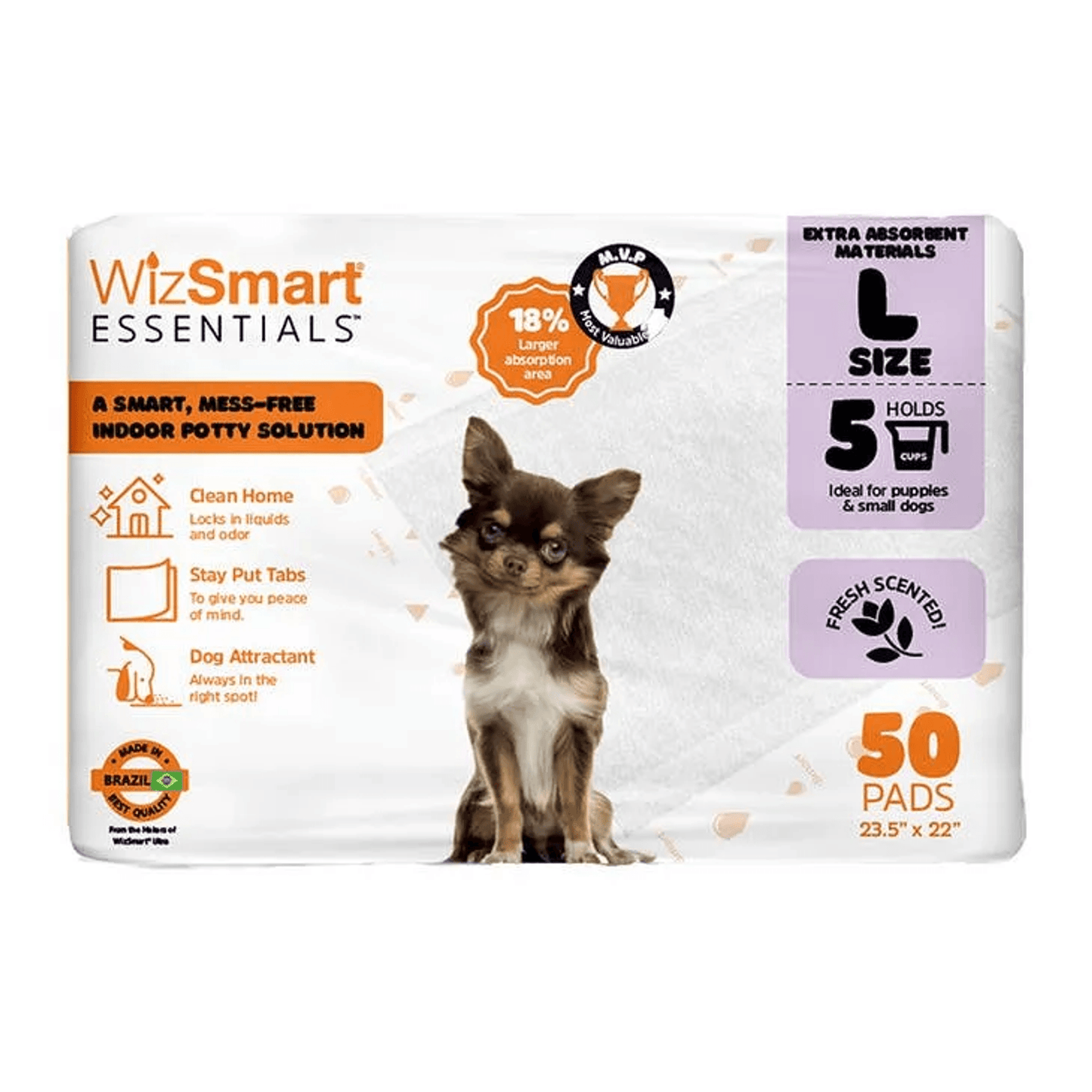 WizSmart Essentials Scented Dog Training Pads - 23.5" x 22"