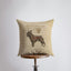 French Bull Dog Beige Throw Pillow - Handmade in America