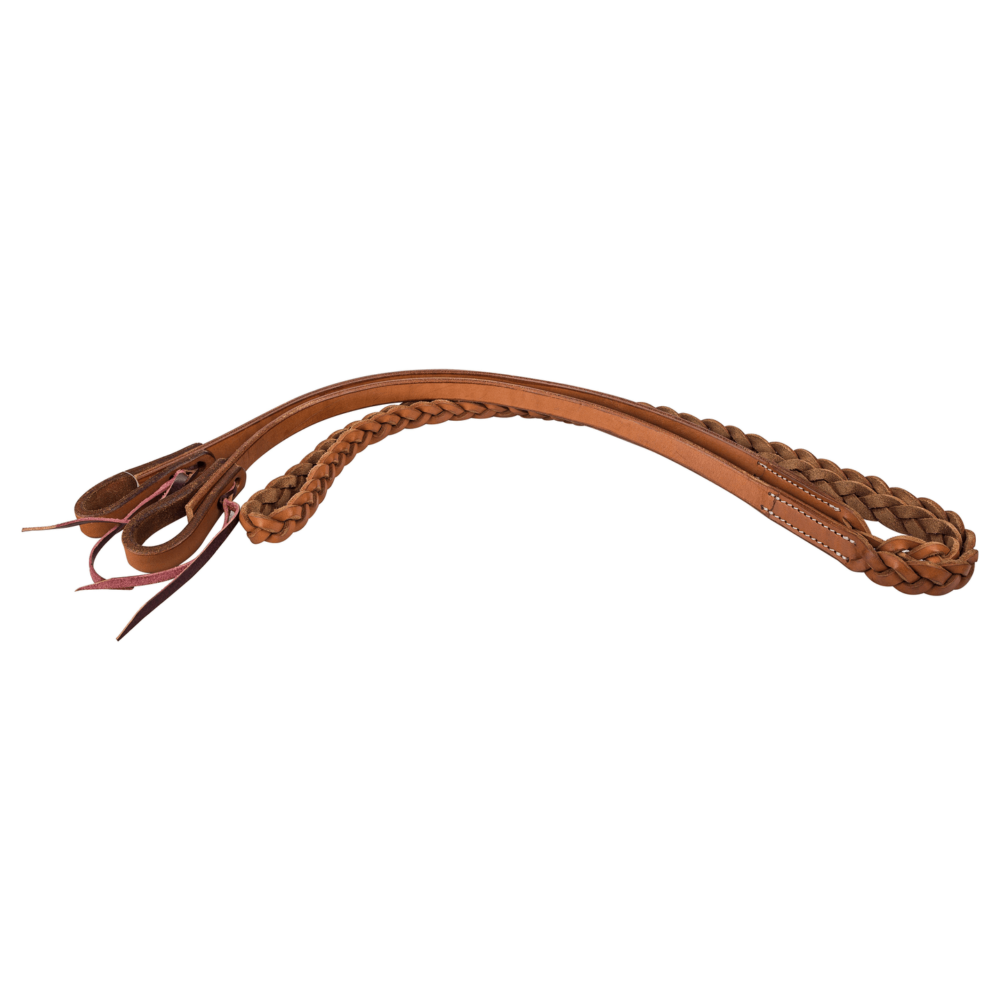 Tabelo Contest Reins with Mystery Braid - 7.5' Argentina Leather