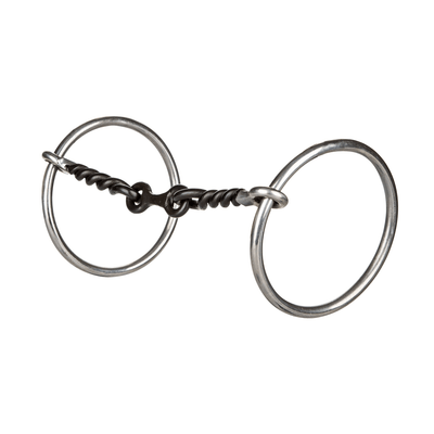 Tabelo SS 3-PC Sweet Iron Ring Snaffle Bit