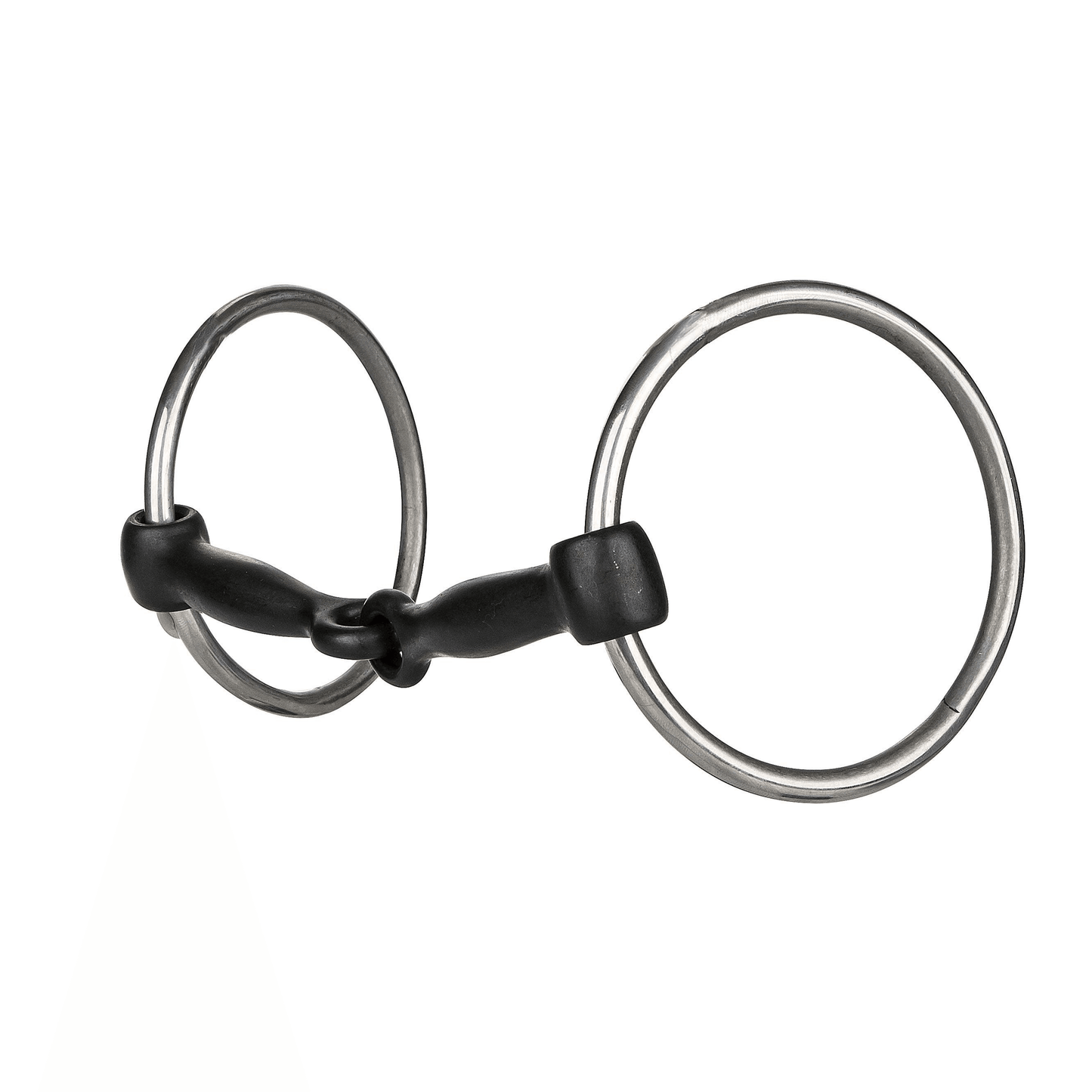 Tabelo SS 3" Loose Ring Snaffle Bit with Black Steel Mouth