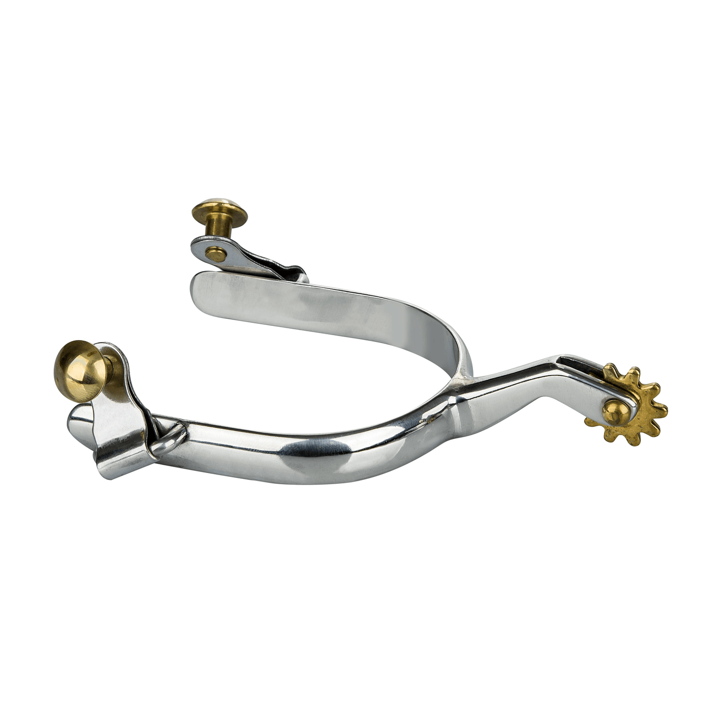 Tabelo Stainless Steel Gooseneck Spurs with Brass Rowel