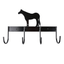 Elegant Horse Design Zinc Plated Tack Rack - 8" Wide