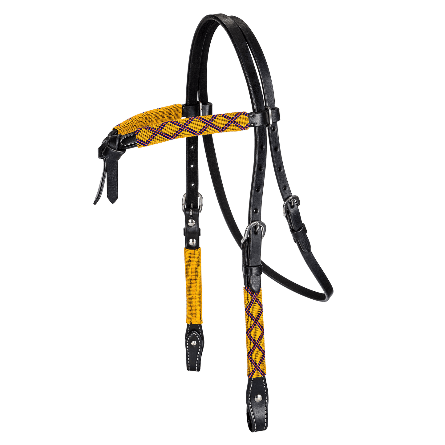 TABELO Beaded Leather Crossover Headstall