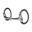 TABELO German Silver Dotted Eggbutt Snaffle Bit with 5" Stainless Steel Mouth