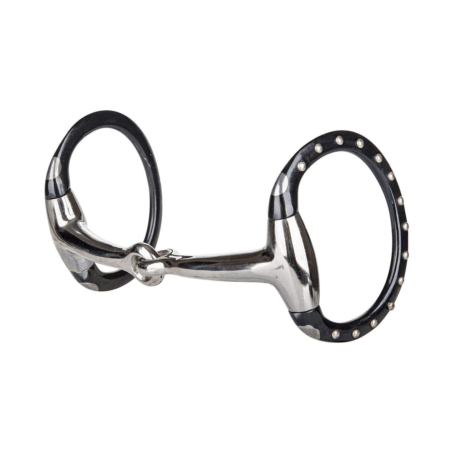 TABELO German Silver Dotted Eggbutt Snaffle Bit with 5" Stainless Steel Mouth