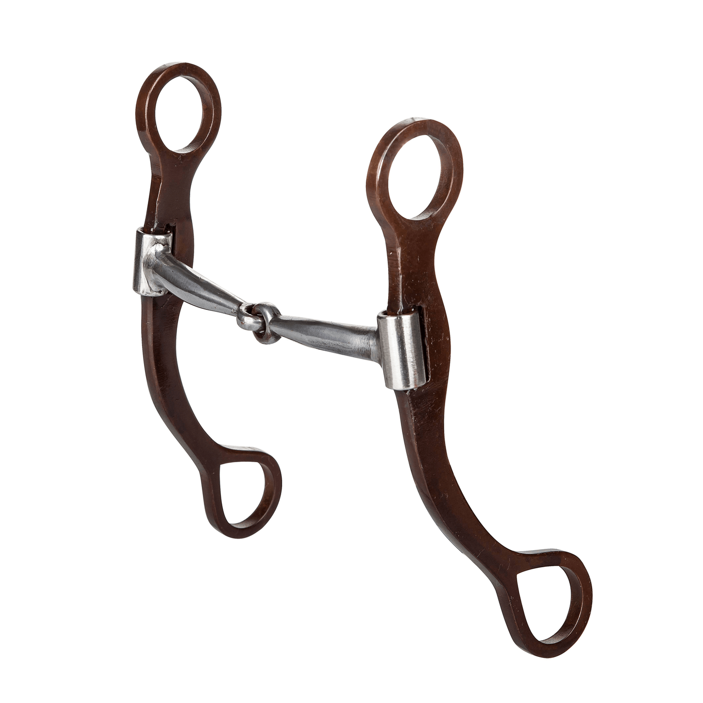 TABELO Antique 7" Plain Cheeks Snaffle Bit with Copper Inlay