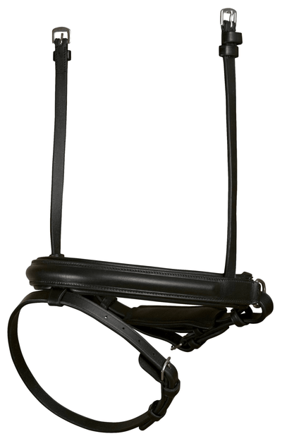 Da Vinci Plain Raised Padded Crank Caveson with Flash for Comfort Crown Bridles