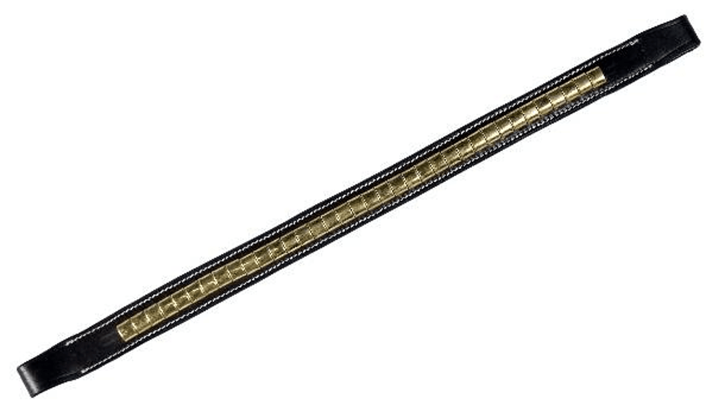 Gatsby Clincher Browband - Gold Plated with Fine Stitching