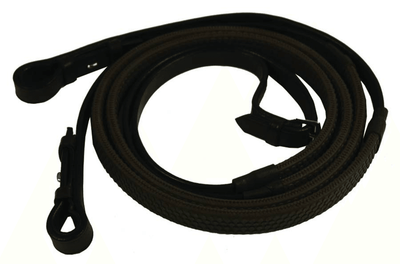 Gatsby Premium Brown Rubber Gripped Leather Reins